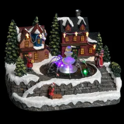 Village De Noël Lumineux|Feeric Lights & Christmas Village de Noël lumineux Maison et fontaine