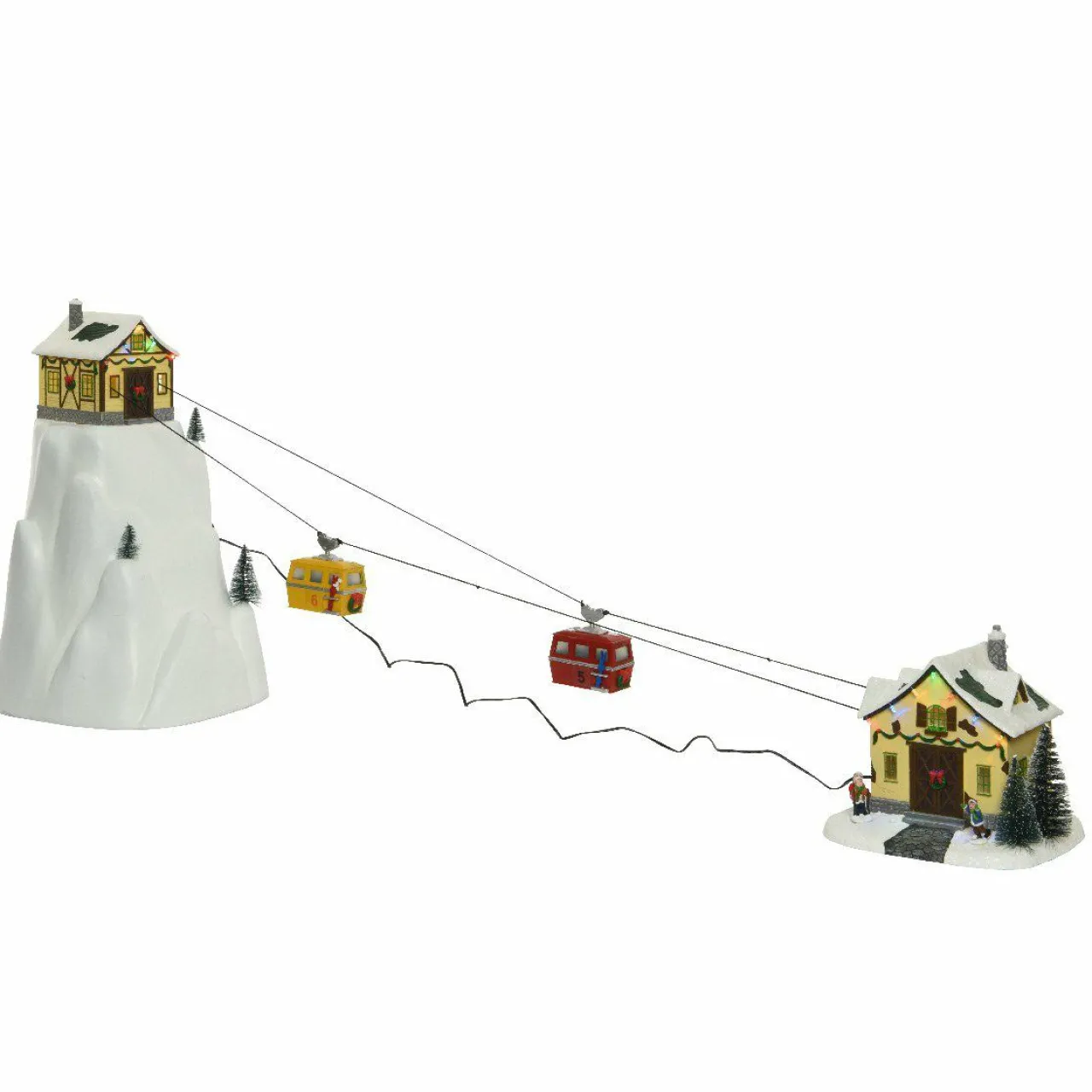 Village De Noël Lumineux|KAEMINGK Village de Noël lumineux, musical et animé Télépherique