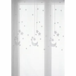 Rideau Enfant|Rideau Enfant|Atmosphera createur d'interieur for kids Voilage (140 x 240 cm) Etoiles Blanc