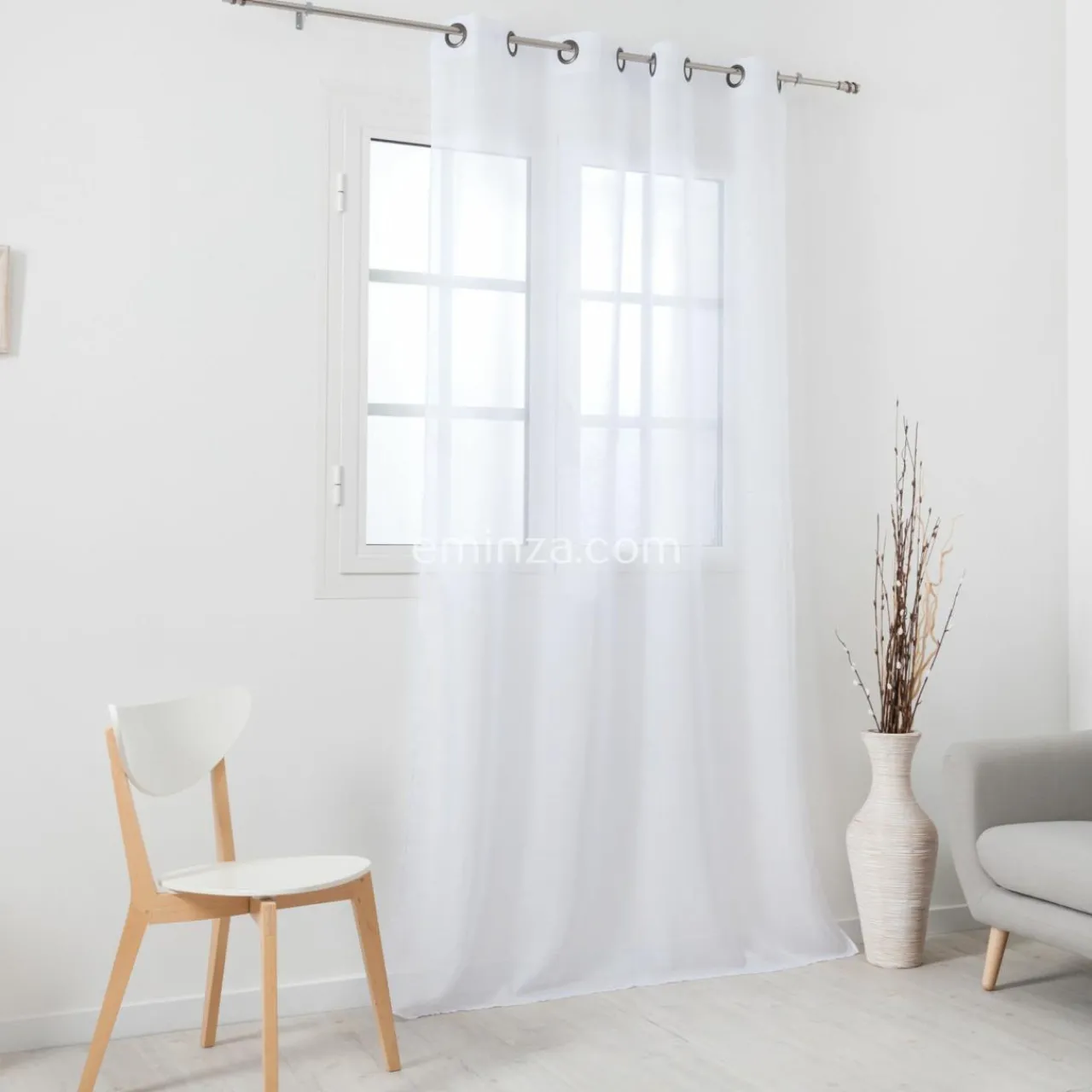 Voilage|LINDER Voilage (145 x 240 cm) Givrée Blanc