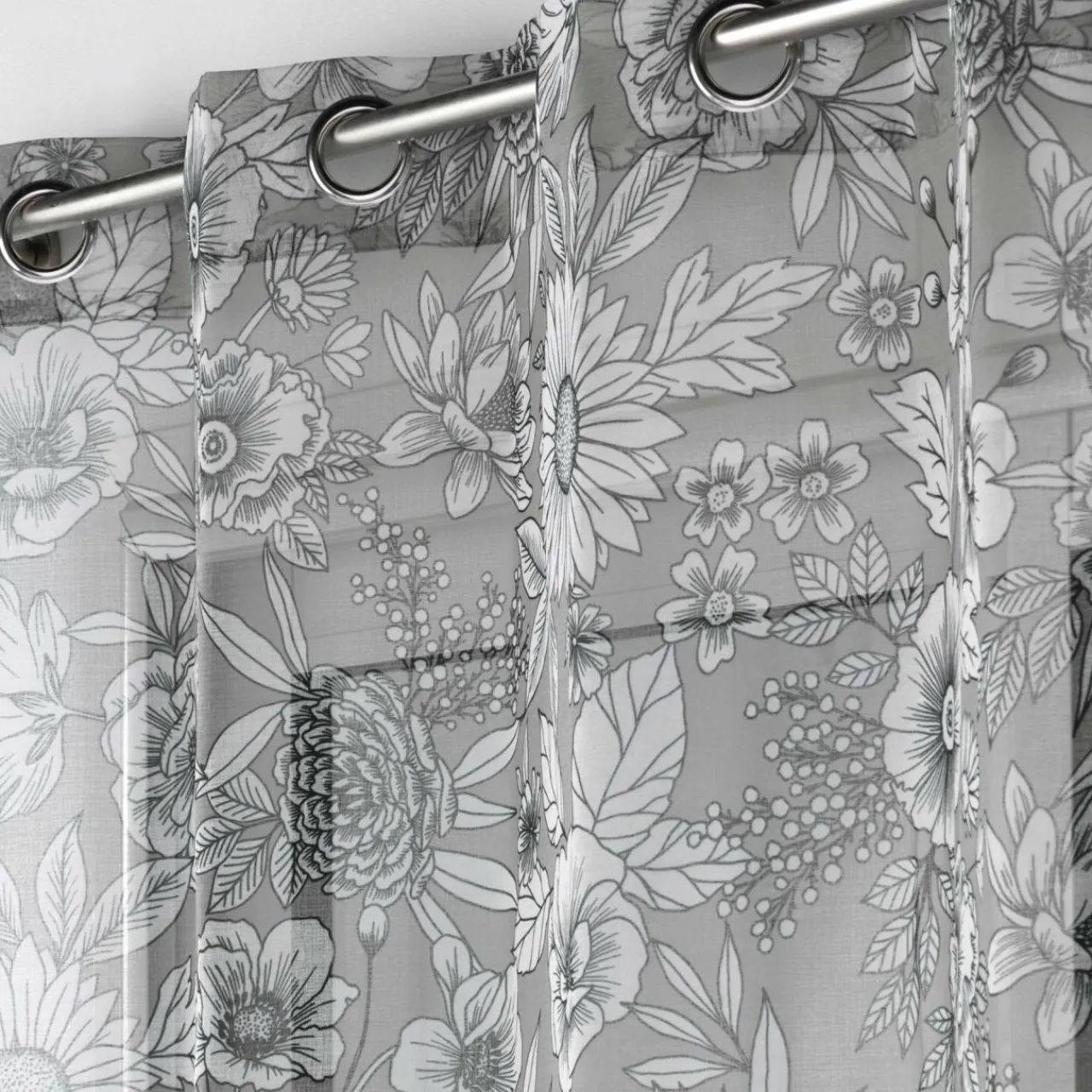 Voilage|DOUCEUR D'INTERIEUR Voilage (140 x 240 cm) Milady Gris Bleu