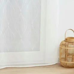 Voilage|DOUCEUR D'INTERIEUR Voilage brodé (140 x 240 cm) Galactée Blanc