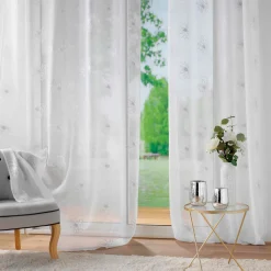 Voilage|DOUCEUR D'INTERIEUR Voilage brodé œillets (140 x 240 cm) Sublimini Blanc