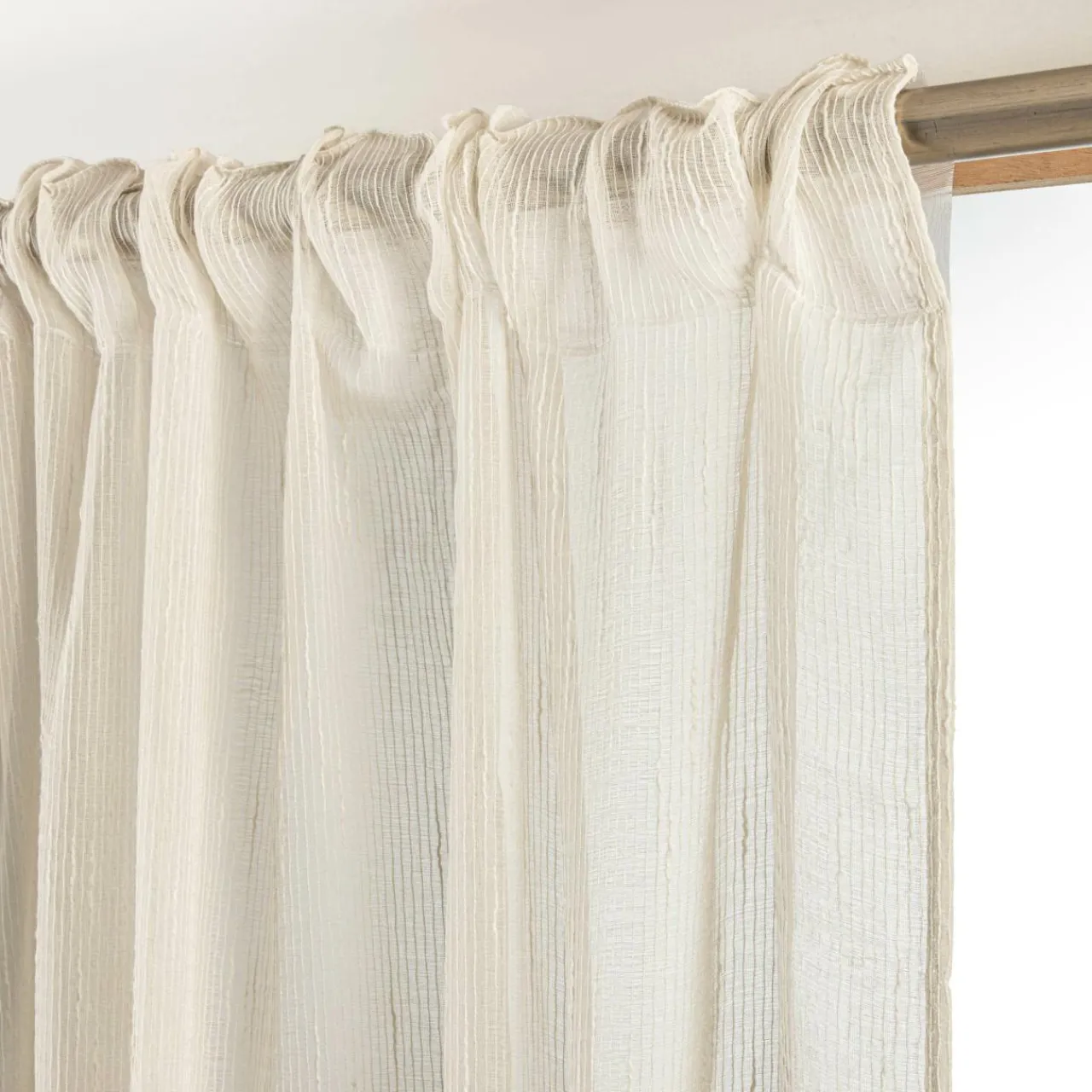 Voilage|EMINZA Voilage galon fronceur (140 x 240 cm) Raphaël Beige