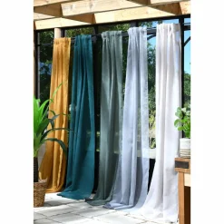 Voilage|LOVELY CASA Voilage galon fronceur (140 x 260 cm) Derby Jaune moutarde