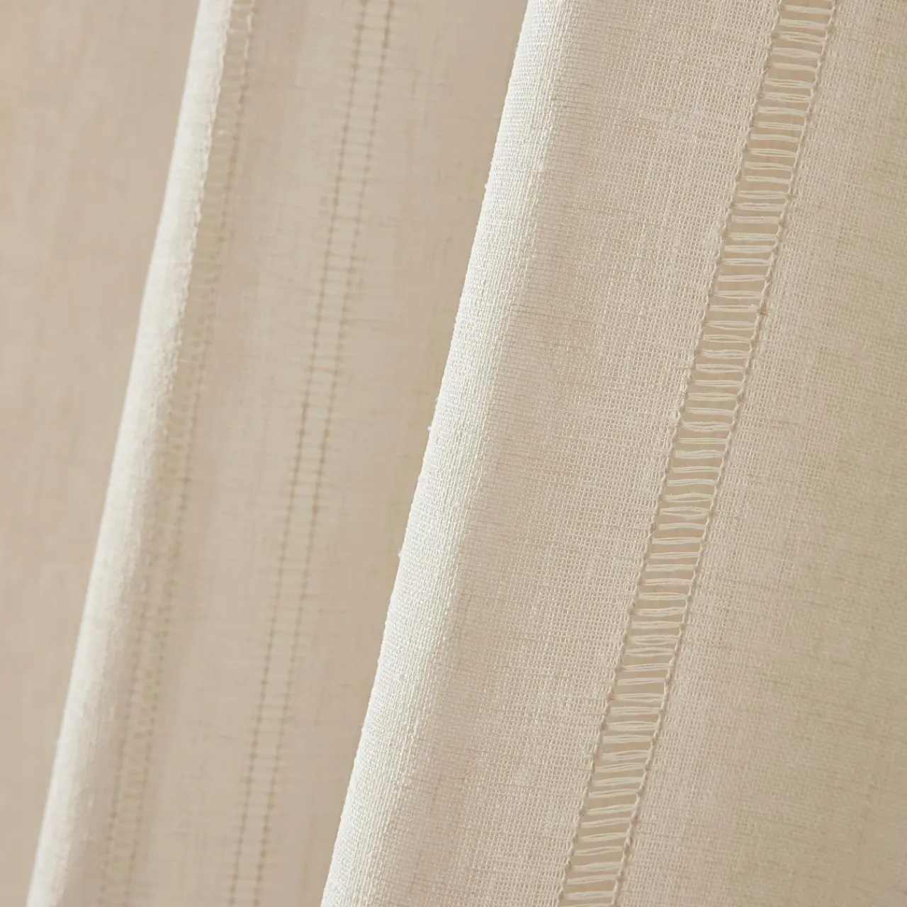 Voilage|EMINZA Voilage galon fronceur (280 x 240 cm) Léontine Beige