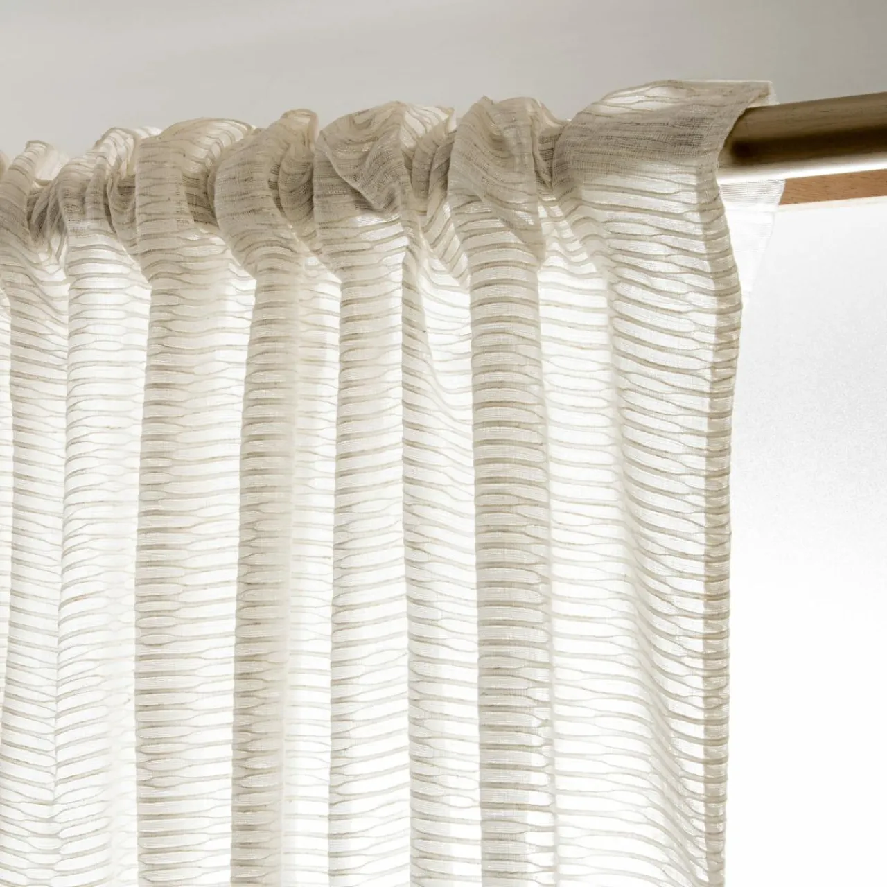 Voilage|EMINZA Voilage galon fronceur (280 x 240 cm) Maël Beige