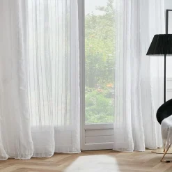 Voilage|EMINZA Voilage galon fronceur (140 x 240 cm) Théo Blanc