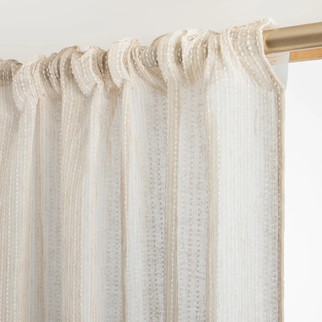 Voilage|EMINZA Voilage galon fronceur (280 x 240 cm) Arthur Beige