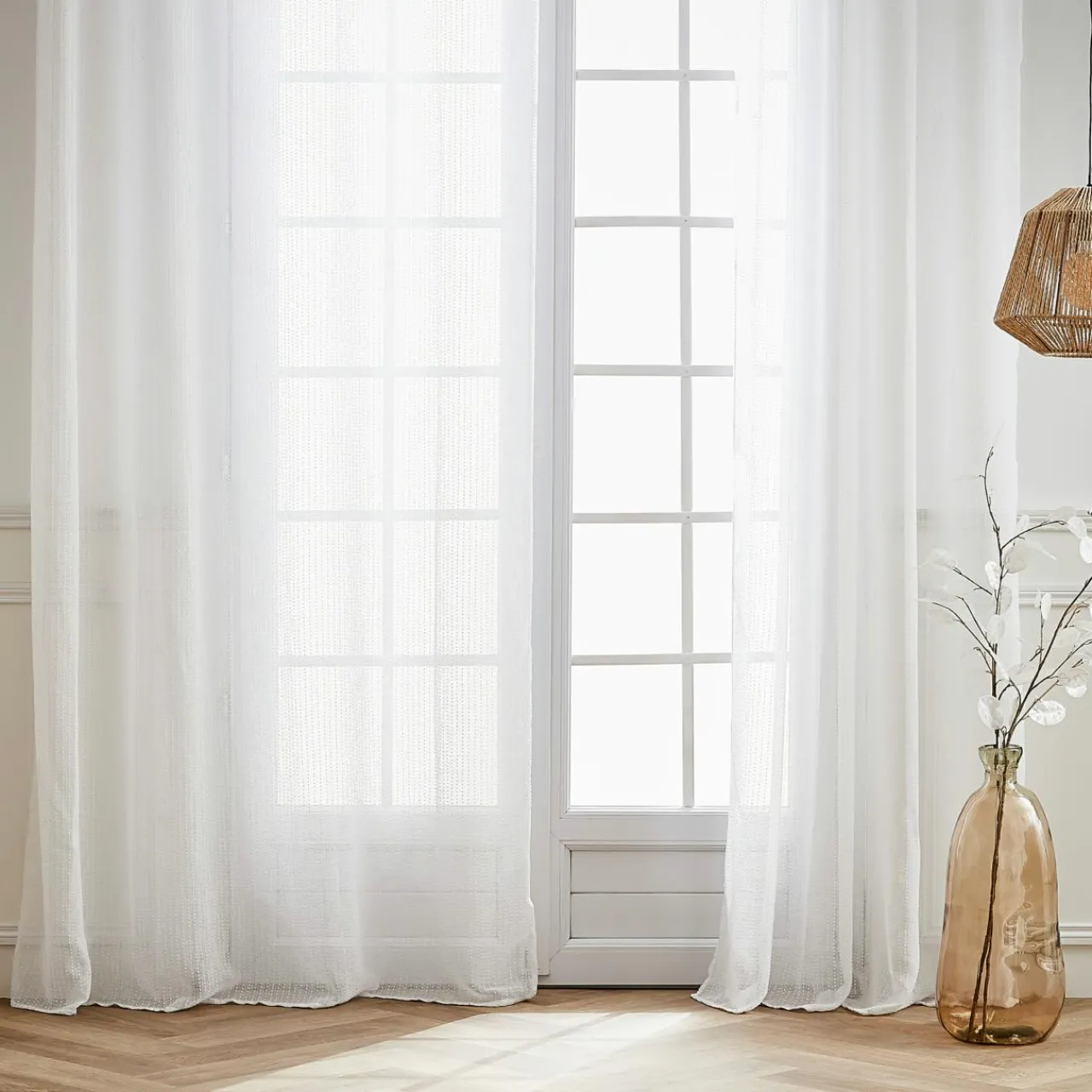 Voilage|EMINZA Voilage galon fronceur (140 x 240 cm) Arthur Blanc