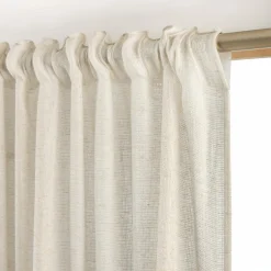 Voilage|EMINZA Voilage galon fronceur effet lin (140 x 240 cm) Luca Beige