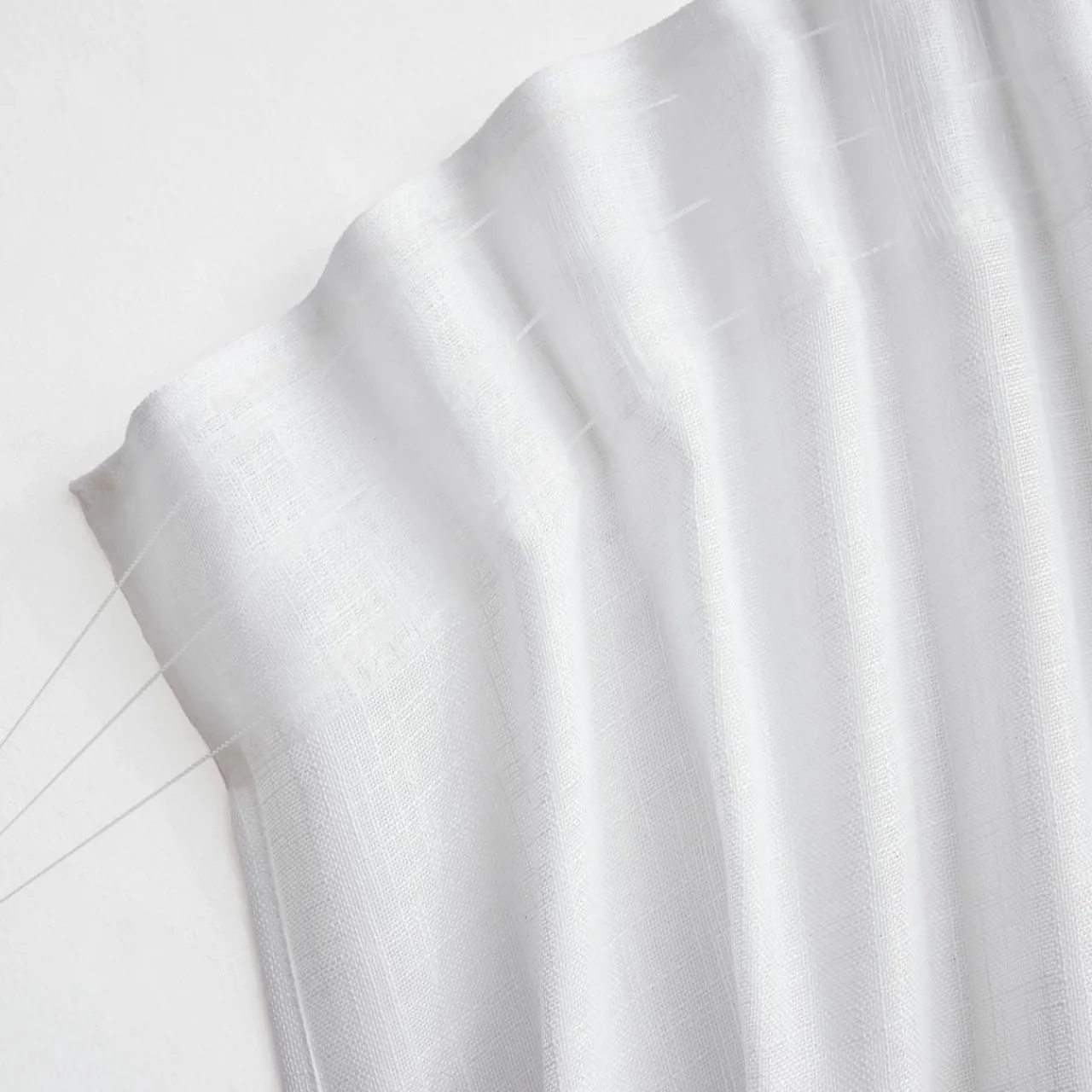 Voilage|EMINZA Voilage galon fronceur effet lin (140 x 240 cm) Robin Blanc