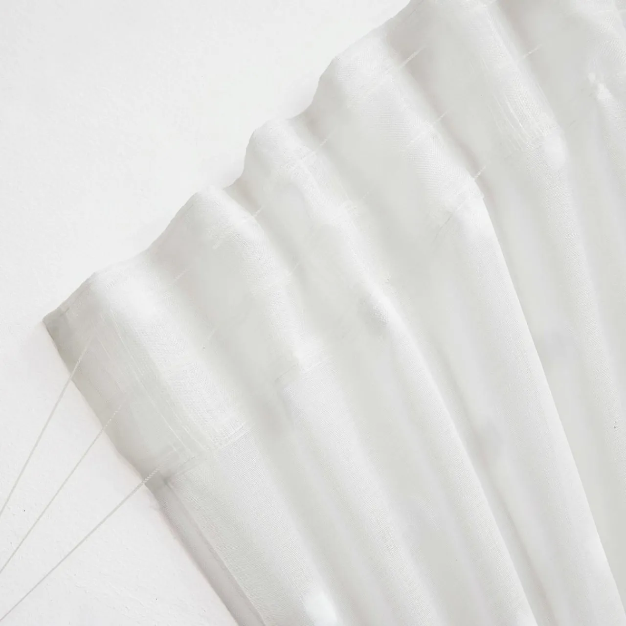 Voilage|EMINZA Voilage galon fronceur pompons (140 x 240 cm) Emie Blanc