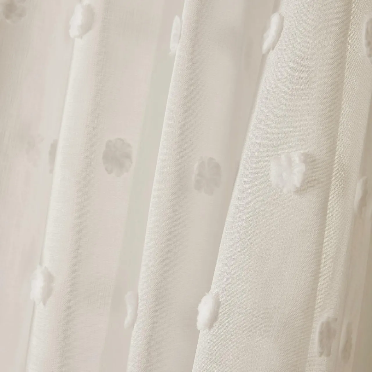 Voilage|EMINZA Voilage galon fronceur pompons (280 x 240 cm) Emie Beige