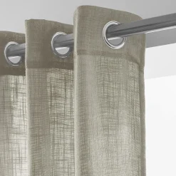 Voilage|EMINZA Voilage grande largeur effet lin (400 x 240 cm) Robin Taupe
