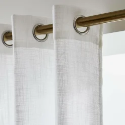 Voilage|EMINZA Voilage grande largeur effet lin (400 x 240 cm) Robin Blanc