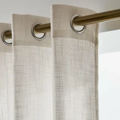 Voilage|EMINZA Voilage grande largeur effet lin (400 x 240 cm) Robin Beige