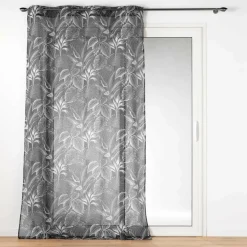 Voilage|DOUCEUR D'INTERIEUR Voilage œillets (140 x 240 cm) Cabana Noir