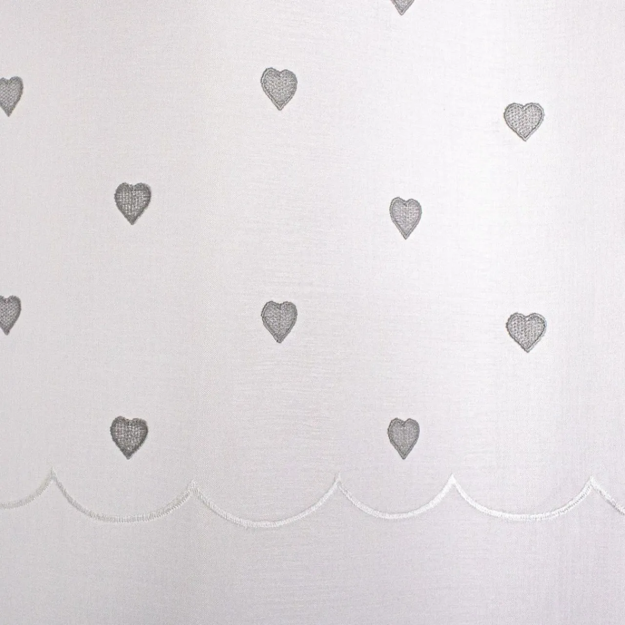 Voilage|ENJOY HOME Voilage œillets (140 x 240 cm) Coeurs Gris