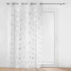 Voilage|DOUCEUR D'INTERIEUR Voilage œillets (140 x 280 cm) Edelia Argent