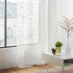 Voilage|DOUCEUR D'INTERIEUR Voilage œillets (140 x 240 cm) Flessia Or