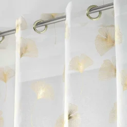 Voilage|DOUCEUR D'INTERIEUR Voilage œillets (140 x 240 cm) Ginkgold Or