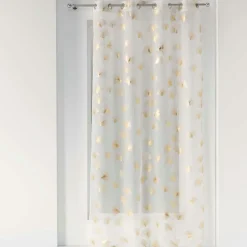 Voilage|DOUCEUR D'INTERIEUR Voilage œillets (140 x 240 cm) Ginkgold Or