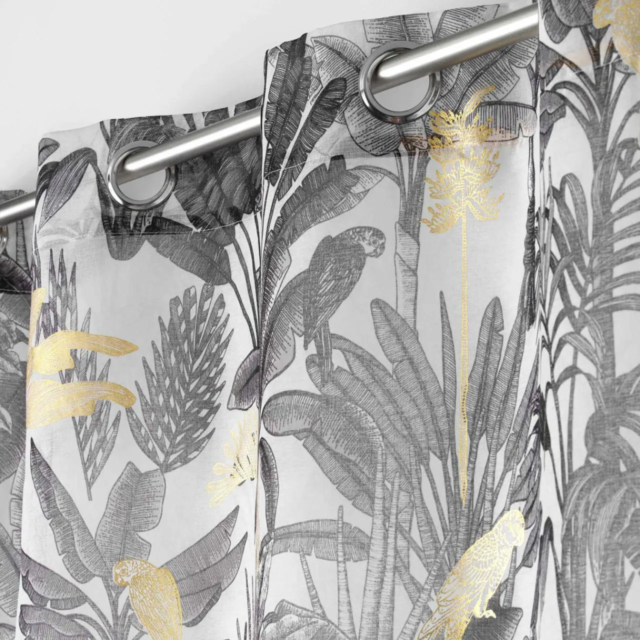 Voilage|DOUCEUR D'INTERIEUR Voilage œillets (140 x 240 cm) Karaba Noir