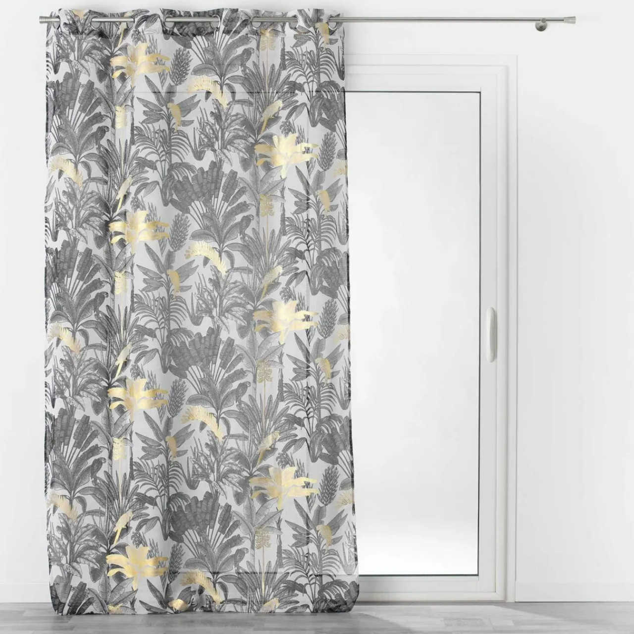 Voilage|DOUCEUR D'INTERIEUR Voilage œillets (140 x 240 cm) Karaba Noir