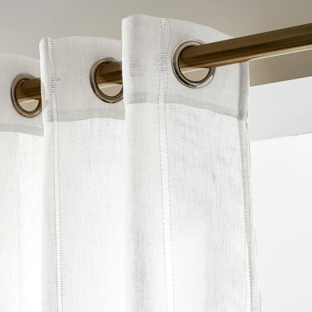 Voilage|EMINZA Voilage œillets (140 x 280 cm) Léontine Blanc