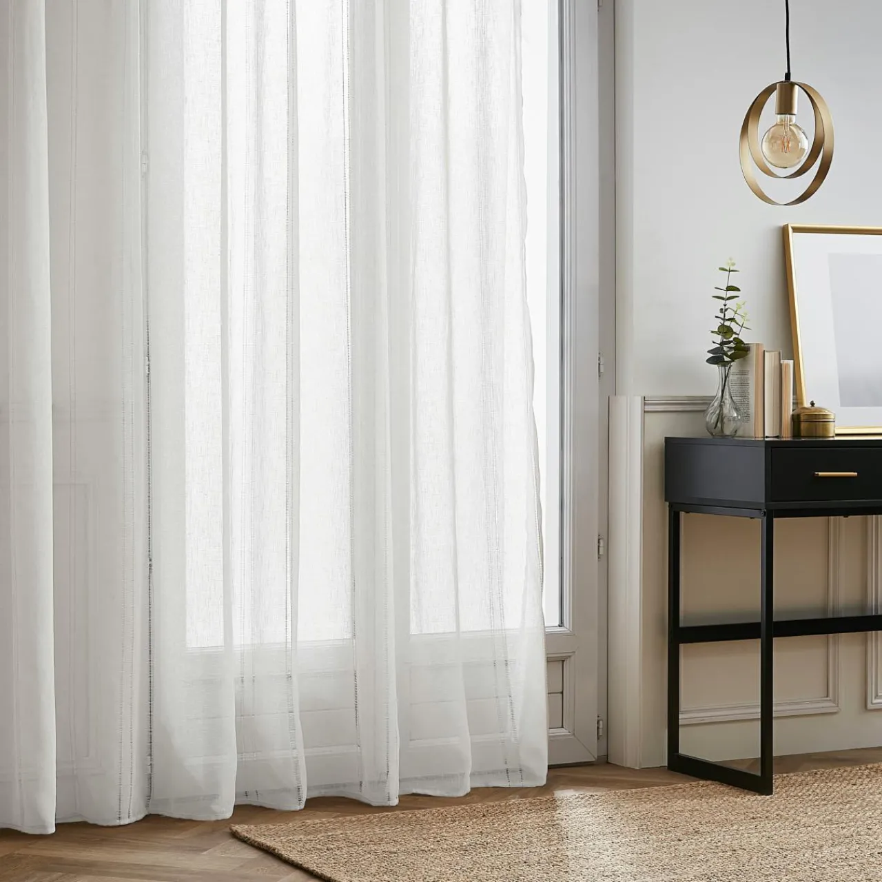 Voilage|EMINZA Voilage œillets (280 x 240 cm) Léontine Blanc