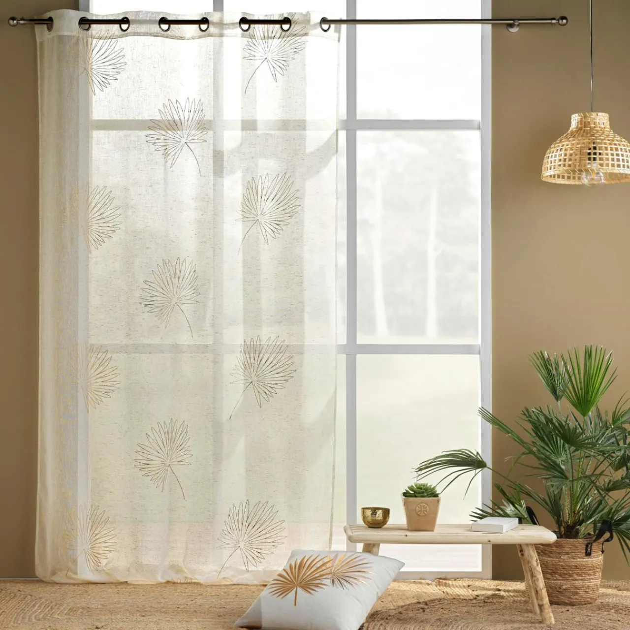 Voilage|douceur d'intu017drieur Voilage œillets (140 x 240 cm) Lotus Beige