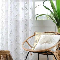 Voilage|LOVELY CASA Voilage œillets (140 x 260 cm) Maldives Argent