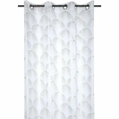 Voilage|LOVELY CASA Voilage œillets (140 x 260 cm) Maldives Argent
