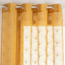 Voilage|ATMOSPHERA Voilage œillets (140 x 240 cm) Mia Jaune ocre