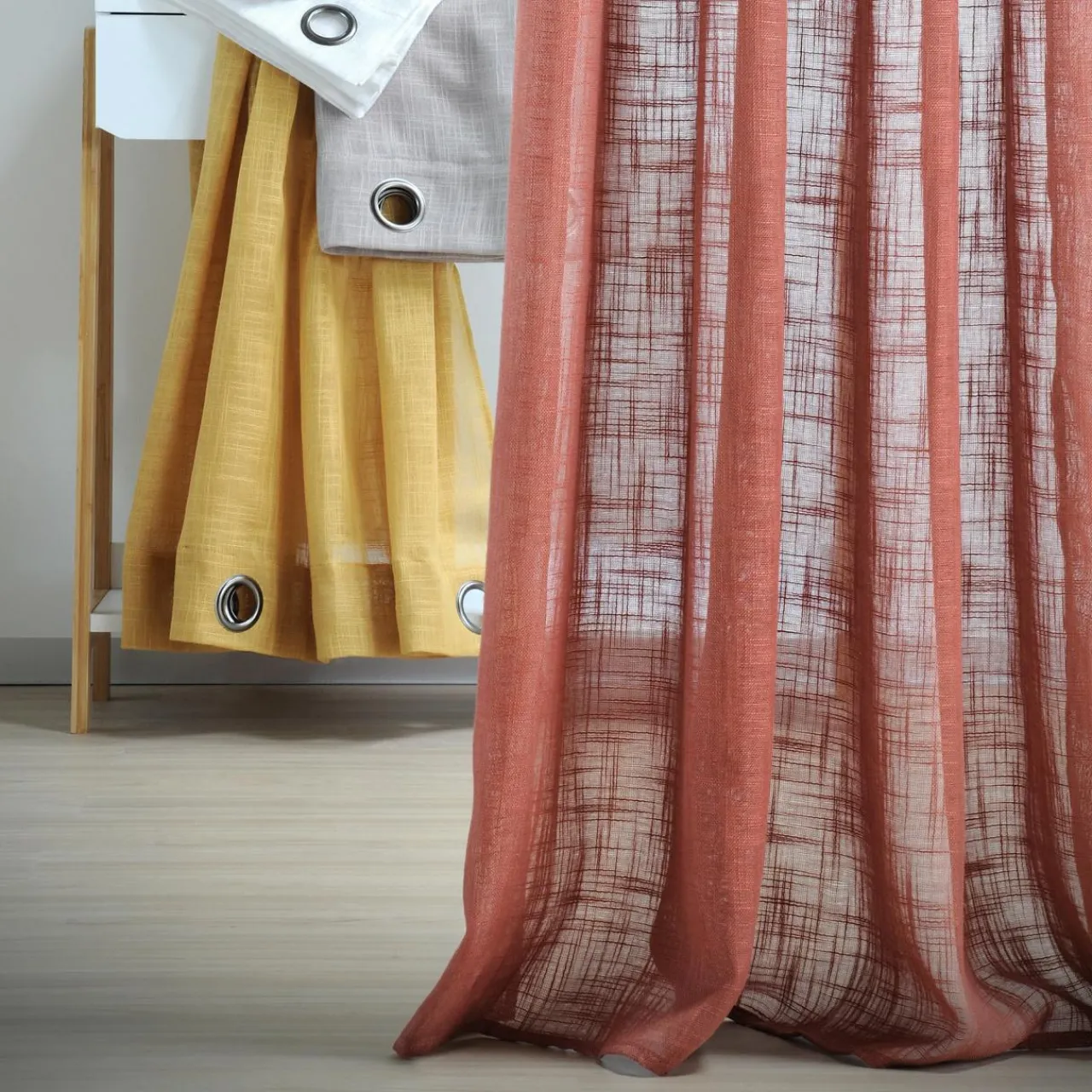 Voilage|STOF Voilage œillets (135 x 260 cm) Ontario Terracotta