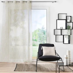 Voilage|DOUCEUR D'INTERIEUR Voilage œillets (140 x 240 cm) Pandore Blanc