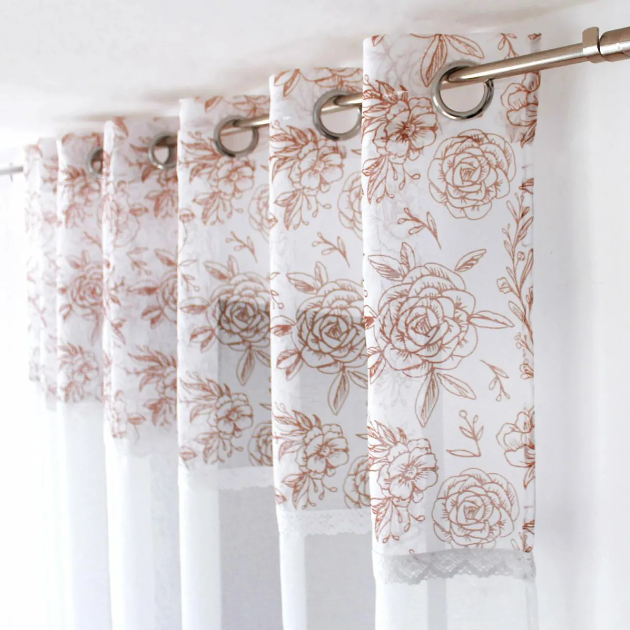 Voilage|ENJOY HOME Voilage œillets (140 x 240 cm) Rosa Marron