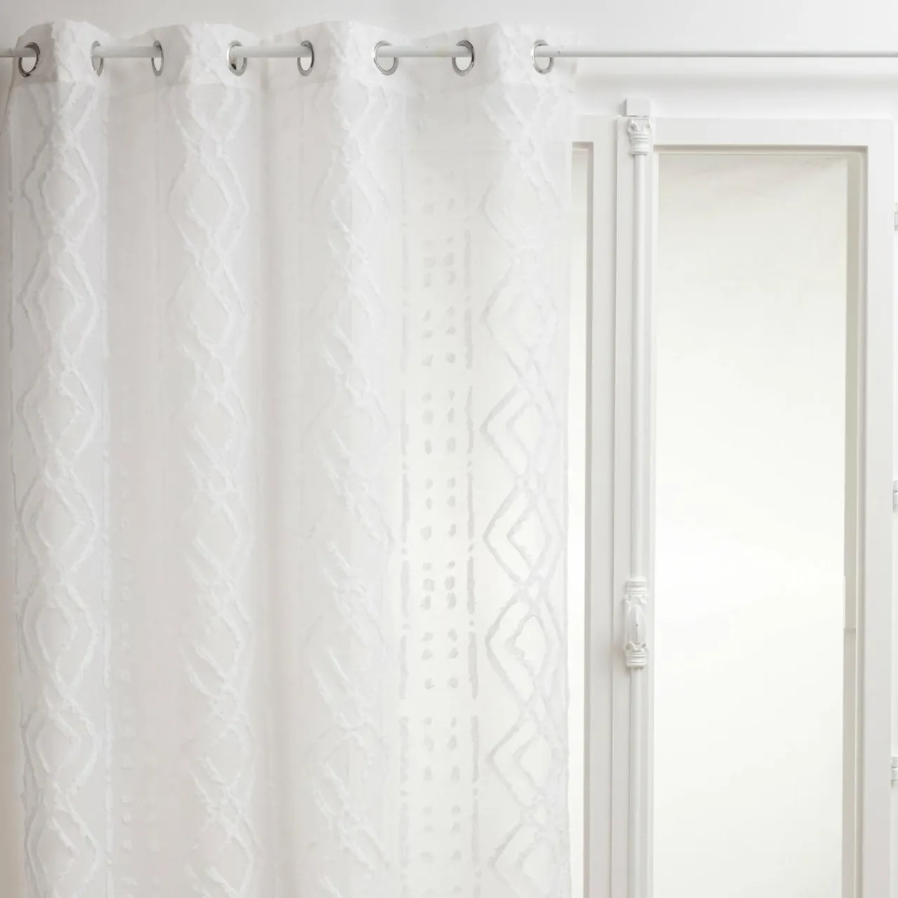 Voilage|ATMOSPHERA Voilage œillets (140 x 240 cm) Salma Blanc