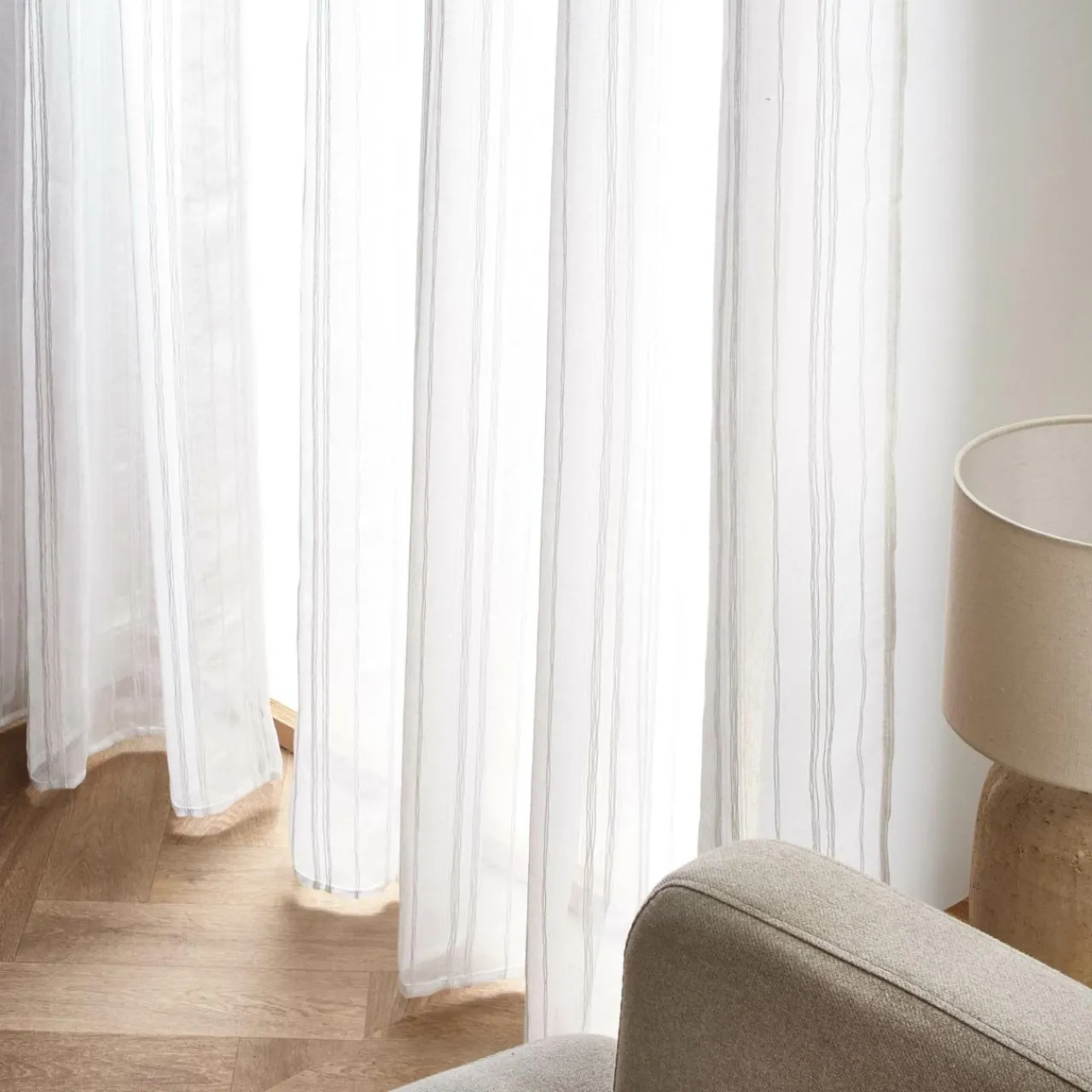 Voilage|EMINZA Voilage œillets (140 x 280 cm) Théo Blanc