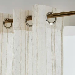 Voilage|EMINZA Voilage œillets (140 x 280 cm) Théo Beige
