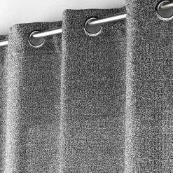 Voilage|douceur d'intu017drieur Voilage œillets effet lainage (140 x 240 cm) Loulaine Noir