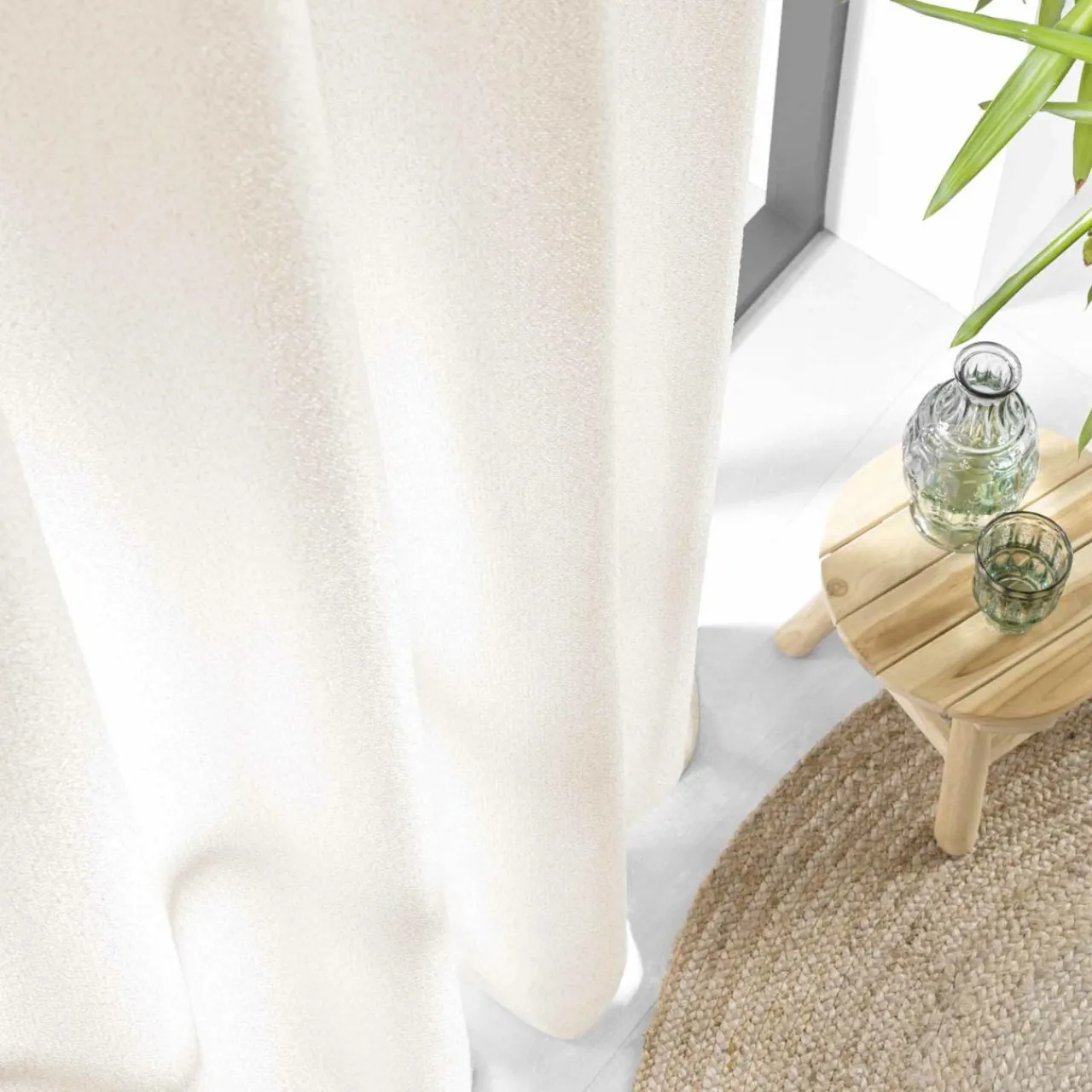 Voilage|douceur d'intu017drieur Voilage œillets effet lainage (140 x 280 cm) Loulaine Beige