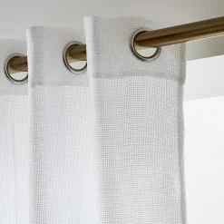 Voilage|EMINZA Voilage œillets effet lin (280 x 240 cm) Luca Blanc