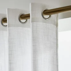Voilage|EMINZA Voilage œillets effet lin (180 x 240 cm) Robin Blanc