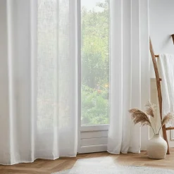 Voilage|EMINZA Voilage œillets effet lin (140 x 240 cm) Robin Blanc