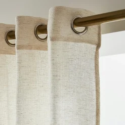 Voilage|EMINZA Voilage œillets effet lin (140 x 280 cm) Luca Beige