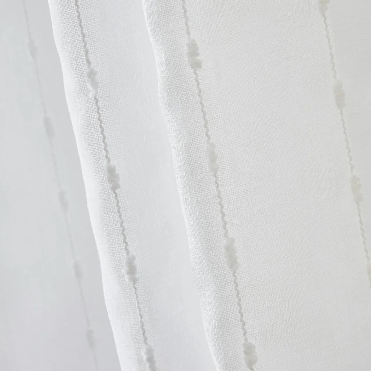 Voilage|EMINZA Voilage œillets pompons (140 x 240 cm) Axel Blanc