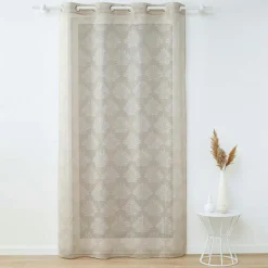 Voilage|DOUCEUR D'INTERIEUR Voilage tissé (140 x 280 cm) Levita Taupe